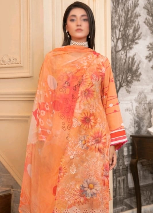 UMANG Premium Striped Viscose Digital Print 3-Piece Unstitched Suit