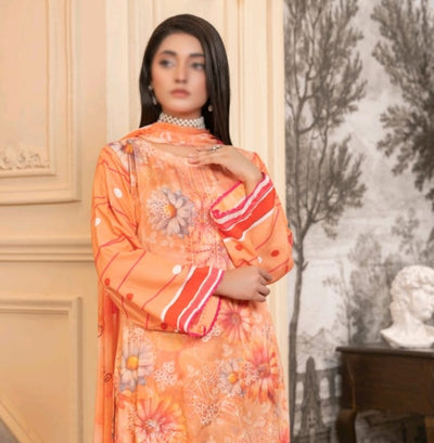 UMANG Premium Striped Viscose Digital Print 3-Piece Unstitched Suit