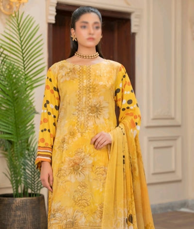 Unstitched Premium Viscose 3-Piece Outfit