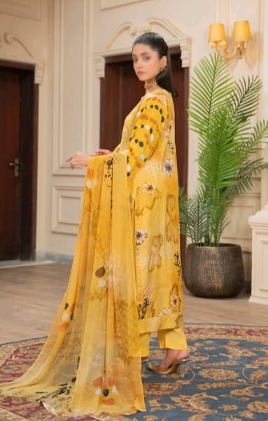 Unstitched Premium Viscose 3-Piece Outfit