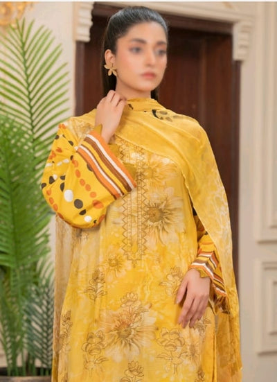 Unstitched Premium Viscose 3-Piece Outfit