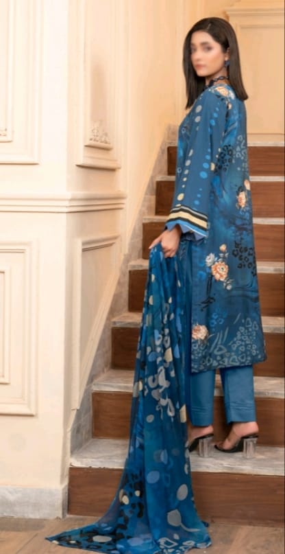 UMANG Premium Digital Print Striped Viscose Suit