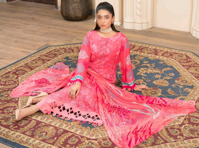 Classic 3-Piece Unstitched Viscose Outfit with Digital Print