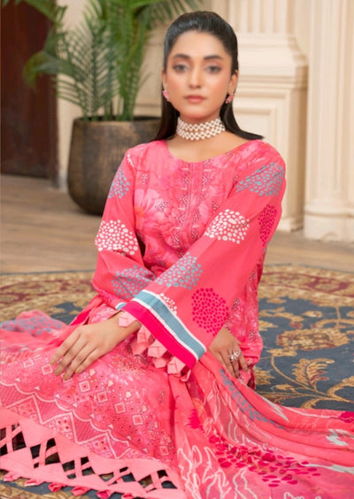 Classic 3-Piece Unstitched Viscose Outfit with Digital Print